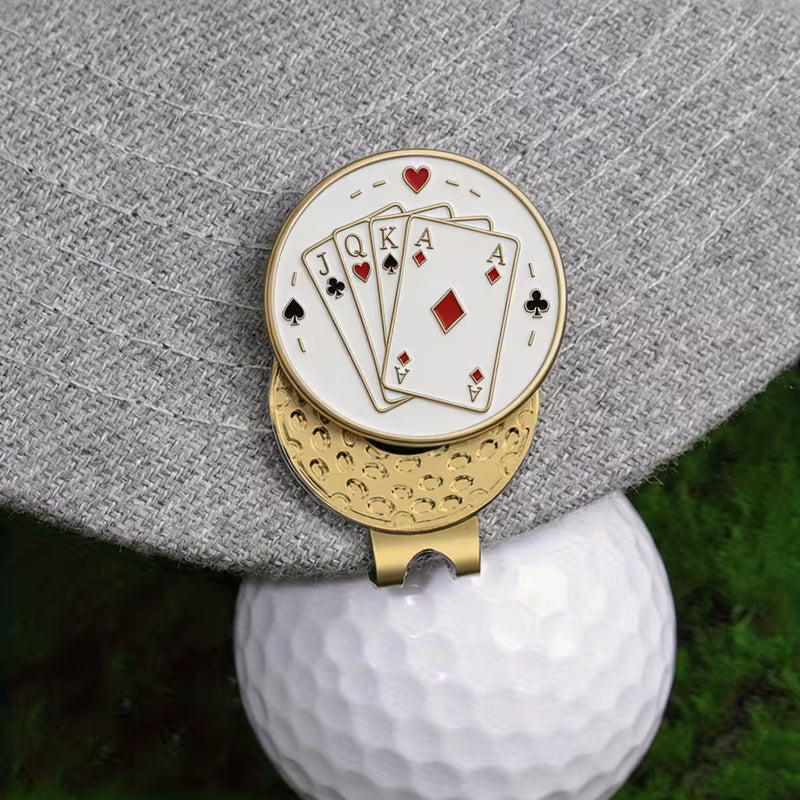 Kortspill Poker Golf Magnetic Hat Clip Ball Marker