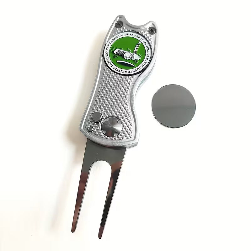 Multifunksjonell Golf Green Fork m/ Magnetic Golf Ball Marker